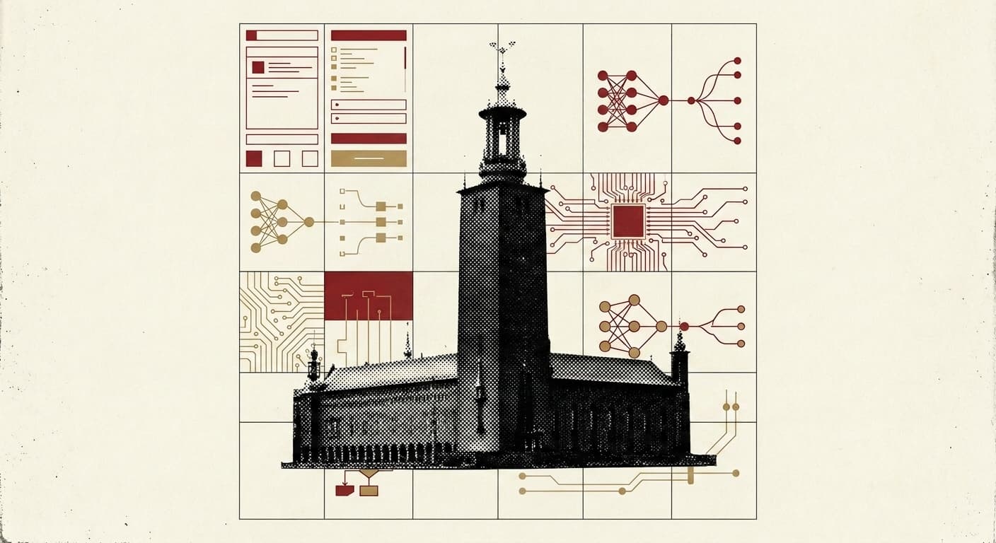 Stockholm City Hall - AI Brain Style